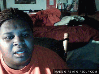 black woman girl scared falls omg penis anaconda fat ass