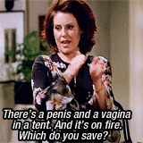 Karen Walker vagina penis will grace