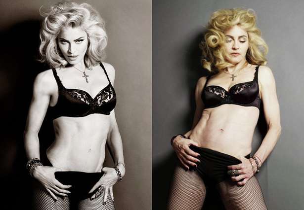 Madonna prima e dopo photoshop (3)