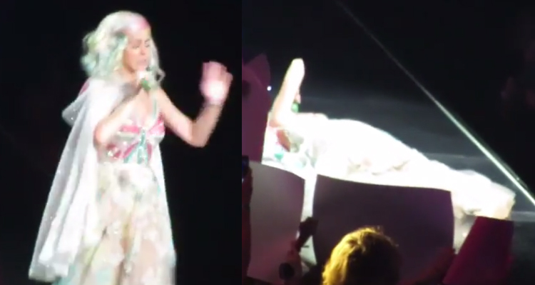 Katy perry cade falls stage funny video
