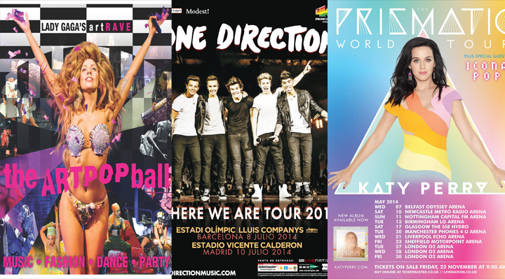 tour gaga perry one direction