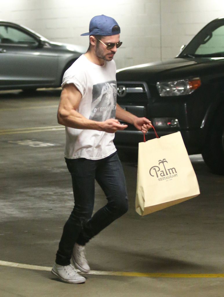 Semi-Exclusive... Zac Efron Grabs Some Lunch To Go