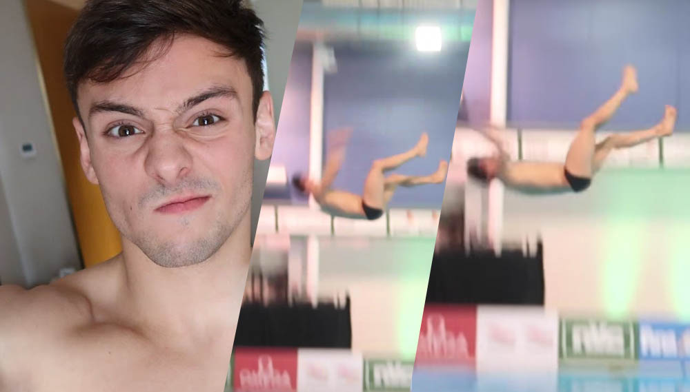 tom daley wipeout