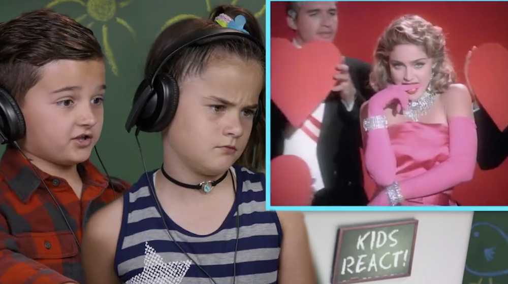 kids react to madonna videos