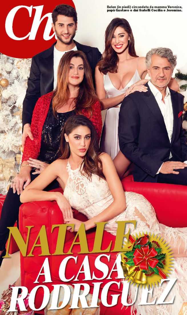 Belen Rodriguez Family Cover Chi Natale