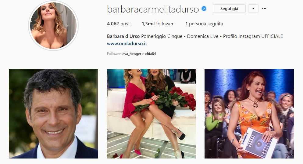 Barbara d'Urso Instagram