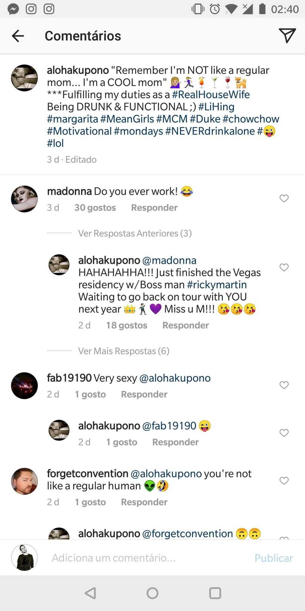 madonna tour dancers 2019 instagram twitter