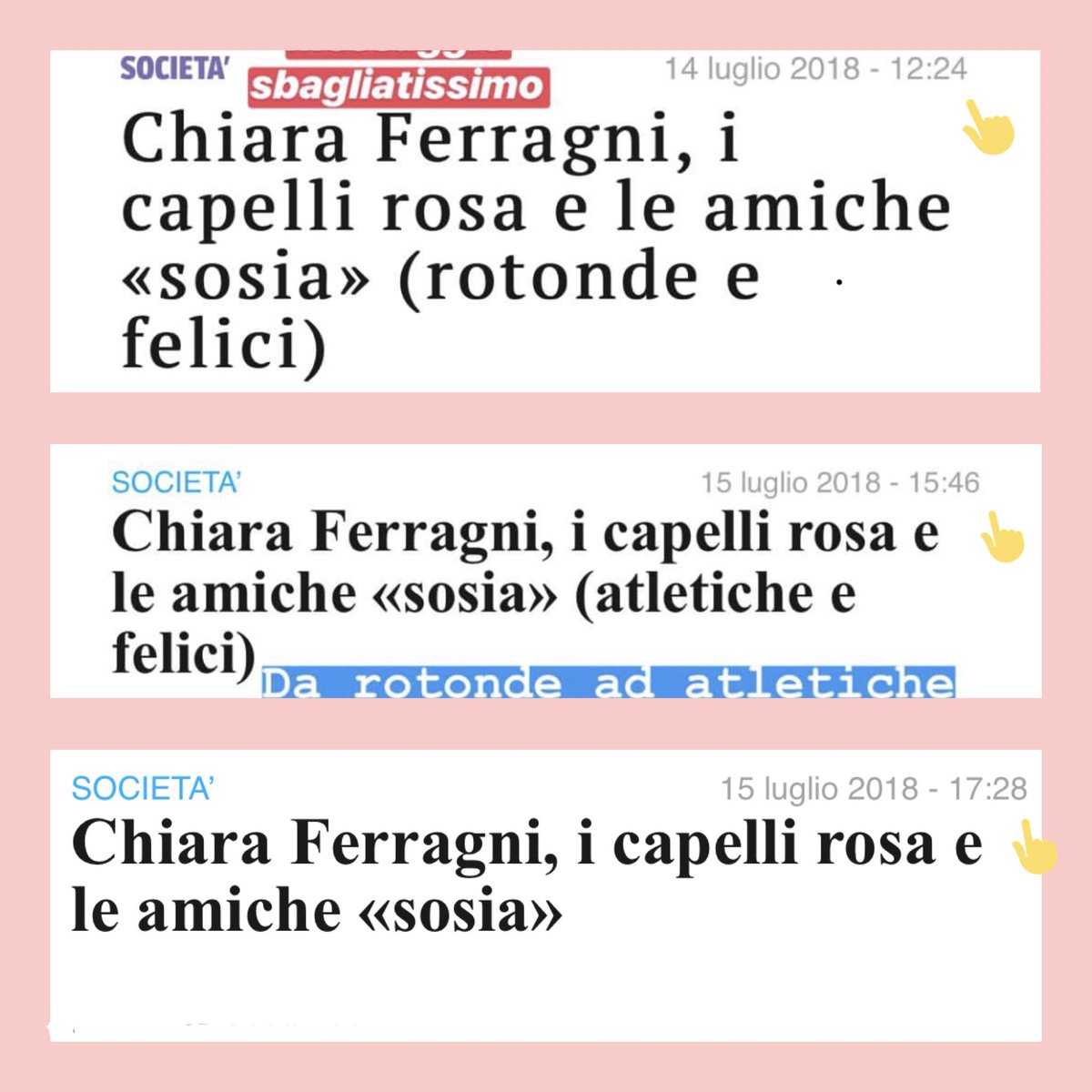 Chiara Ferragni Corriere Vari Titoli