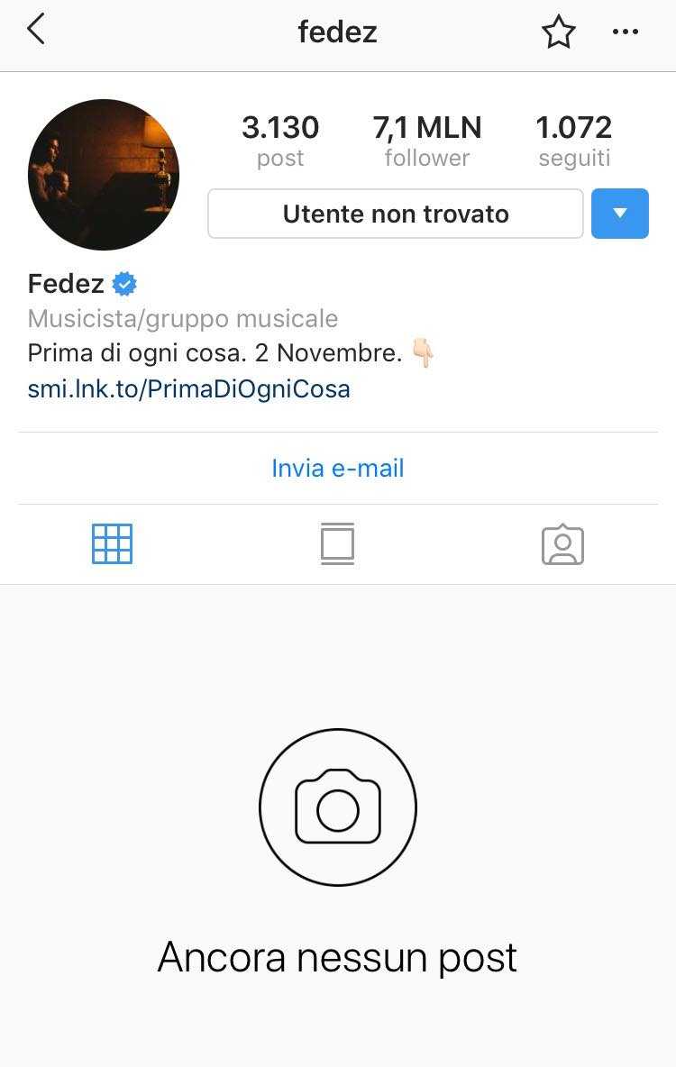 Fedez Instagram Cancellato