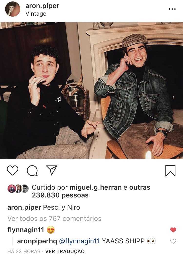 Aron Piper e Brandon Flynn flirtano su Instagram