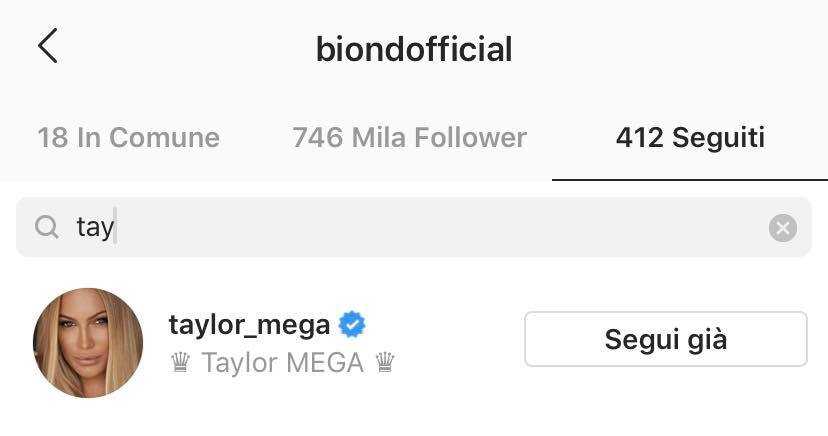 Biondo Taylor Mega instagram