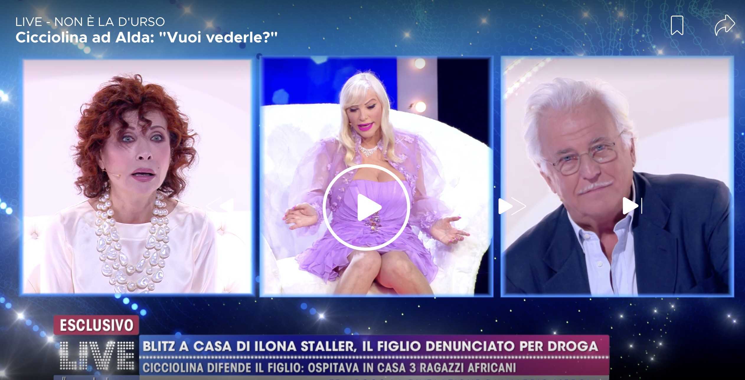 Alda D'Eusanio video CIcciolina live non e la durso
